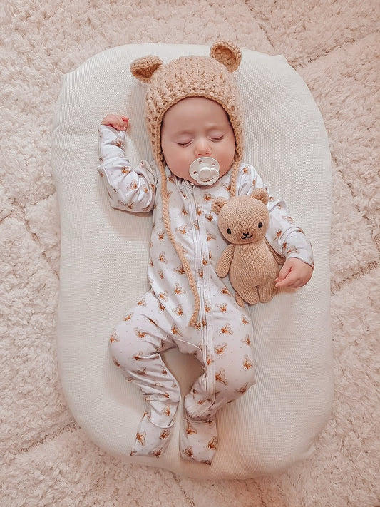 Charlie Bear Zip Romper