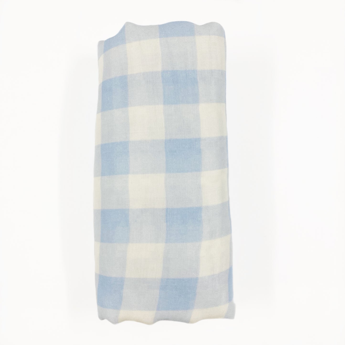 Baby Blue Check Swaddle Wrap